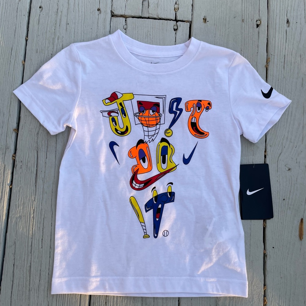 *Price is Firm* Nike Just Do It Cartoon T-Shirt Size 4 XS